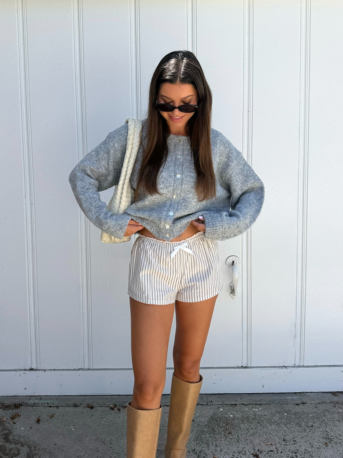 Grey button down sweater