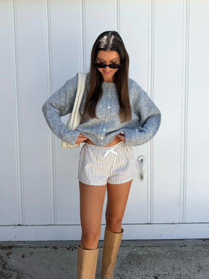 Grey button down sweater