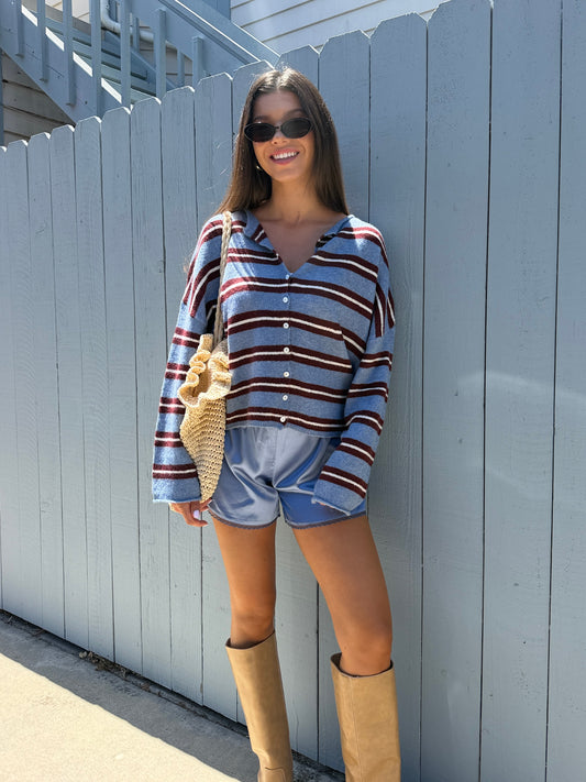 S’mores button down sweater