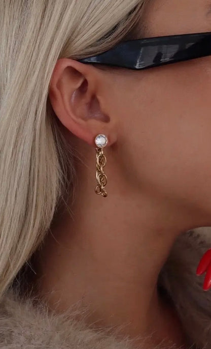 Gold sunset earring