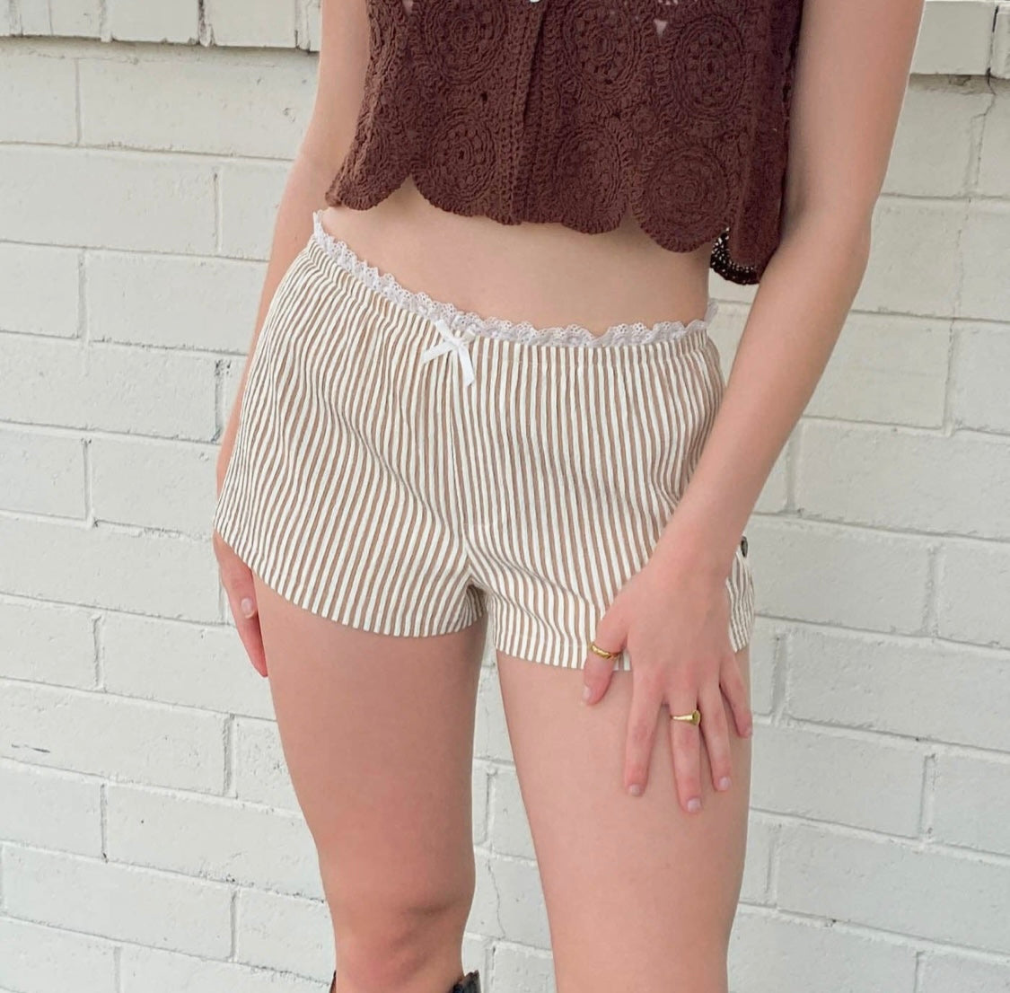 Stripped boxer shorts