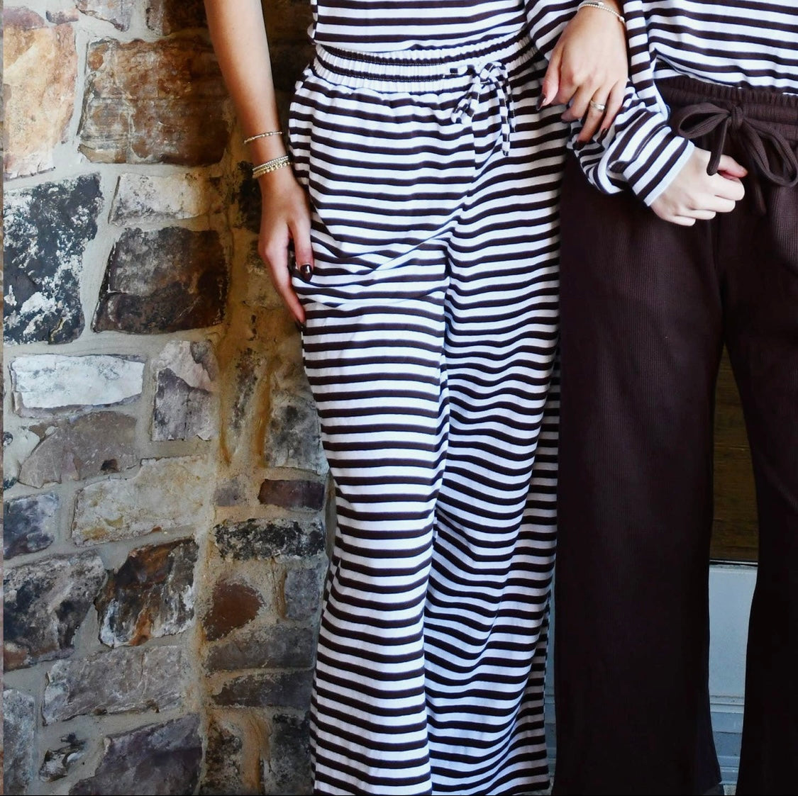 Lulu Mac brown stripe pant