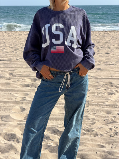 USA corded top