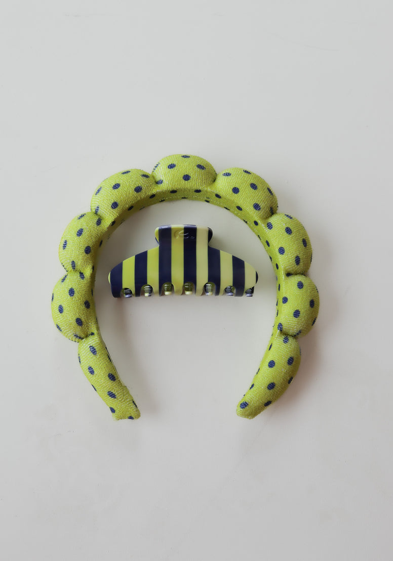 GRWM neon Polka dot