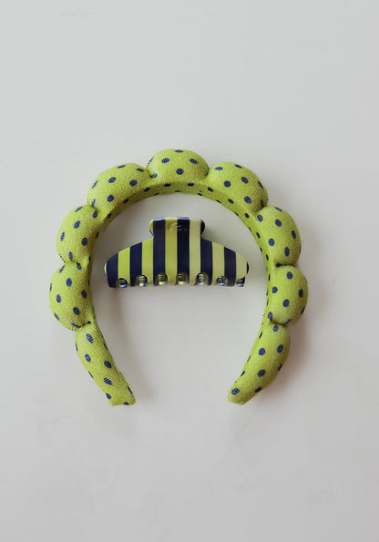 GRWM neon Polka dot
